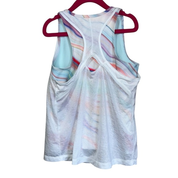 Athleta Girl Double The Fun Layered Racerback Tank Size Medium 8-10 - Picture 2 of 6